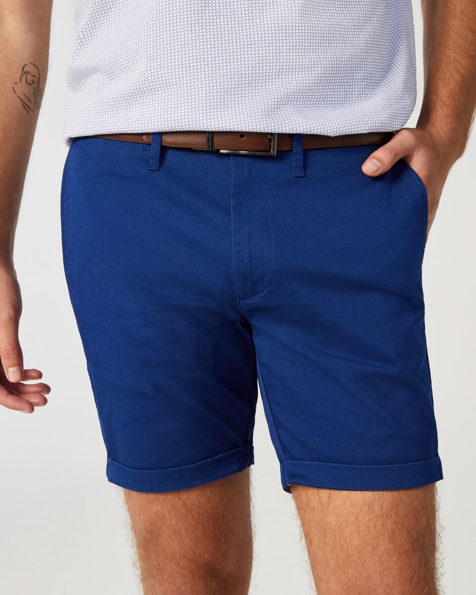 Mens Blue Chino Short